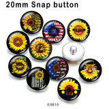 10pcs/lot Sunflower Car glass picture printing products of various sizes  Fridge magnet cabochon