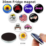 10pcs/lot  Car  glass picture printing products of various sizes  Fridge magnet cabochon