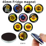 10pcs/lot Sunflower Car glass picture printing products of various sizes  Fridge magnet cabochon