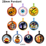 10pcs/lot  Halloween  glass picture printing products of various sizes  Fridge magnet cabochon