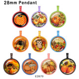 10pcs/lot  Halloween  glass picture printing products of various sizes  Fridge magnet cabochon