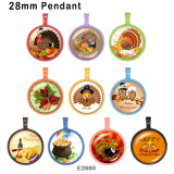 10pcs/lot  Halloween  glass picture printing products of various sizes  Fridge magnet cabochon