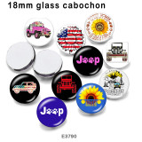 10pcs/lot  Car  glass picture printing products of various sizes  Fridge magnet cabochon