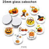 10pcs/lot  Halloween  glass picture printing products of various sizes  Fridge magnet cabochon