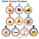 10pcs/lot  Halloween  glass picture printing products of various sizes  Fridge magnet cabochon