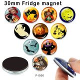 10pcs/lot  Halloween  glass picture printing products of various sizes  Fridge magnet cabochon