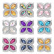 20MM  Square design  multiple colour  with Rhinestone snap buttons