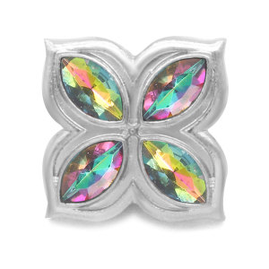 20MM  Square design  multiple colour  with Rhinestone snap buttons