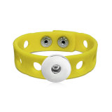 18cm kid junior style bracelet with 15mm width colorful silicone stretch fit 20mm snap button