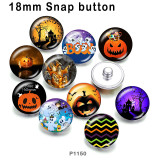 10pcs/lot Halloween  glass picture printing products of various sizes  Fridge magnet cabochon