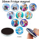 10pcs/lot  princess  glass picture printing products of various sizes  Fridge magnet cabochon