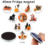 10pcs/lot Halloween  glass picture printing products of various sizes  Fridge magnet cabochon