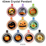 10pcs/lot  Halloween  glass picture printing products of various sizes  Fridge magnet cabochon