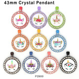 10pcs/lot  Unicorn  glass picture printing products of various sizes  Fridge magnet cabochon