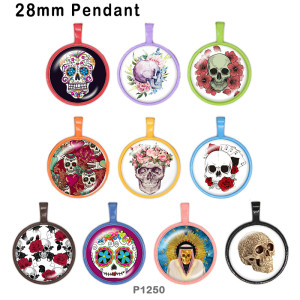 10pcs/lot  Halloween  glass picture printing products of various sizes  Fridge magnet cabochon