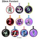 10pcs/lot  Halloween  glass picture printing products of various sizes  Fridge magnet cabochon