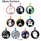 10pcs/lot  Halloween  glass picture printing products of various sizes  Fridge magnet cabochon