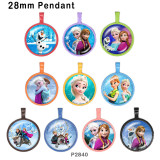 10pcs/lot  princess  glass picture printing products of various sizes  Fridge magnet cabochon