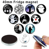 10pcs/lot  Halloween  glass picture printing products of various sizes  Fridge magnet cabochon