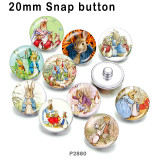 10pcs/lot  rabbit  glass picture printing products of various sizes  Fridge magnet cabochon