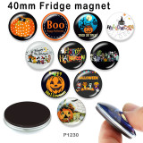 10pcs/lot  Halloween  glass picture printing products of various sizes  Fridge magnet cabochon