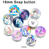 10pcs/lot  Unicorn  glass picture printing products of various sizes  Fridge magnet cabochon