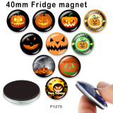 10pcs/lot  Halloween  glass picture printing products of various sizes  Fridge magnet cabochon