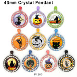 10pcs/lot  Halloween  glass picture printing products of various sizes  Fridge magnet cabochon