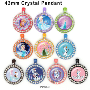 10pcs/lot  Snowman princess  princess glass picture printing products of various sizes  Fridge magnet cabochon
