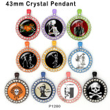 10pcs/lot  Halloween  glass picture printing products of various sizes  Fridge magnet cabochon
