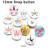 10pcs/lot  Unicorn  glass picture printing products of various sizes  Fridge magnet cabochon