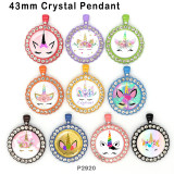 10pcs/lot  Unicorn  glass picture printing products of various sizes  Fridge magnet cabochon