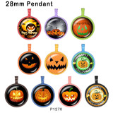 10pcs/lot  Halloween  glass picture printing products of various sizes  Fridge magnet cabochon