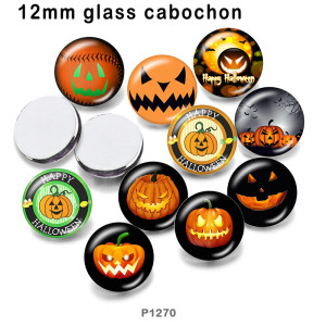 10pcs/lot  Halloween  glass picture printing products of various sizes  Fridge magnet cabochon