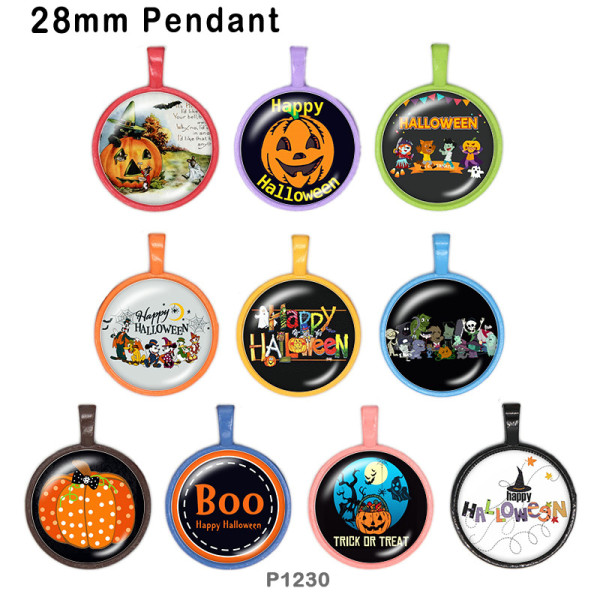 10pcs/lot  Halloween  glass picture printing products of various sizes  Fridge magnet cabochon