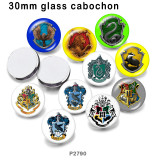10pcs/lot  pattern  glass picture printing products of various sizes  Fridge magnet cabochon