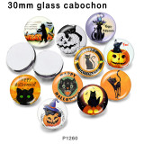 10pcs/lot  Halloween  glass picture printing products of various sizes  Fridge magnet cabochon
