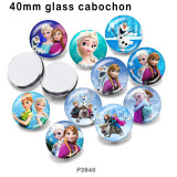 10pcs/lot  princess  glass picture printing products of various sizes  Fridge magnet cabochon