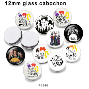 10pcs/lot  words  Vogue  glass picture printing products of various sizes  Fridge magnet cabochon