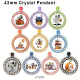 10pcs/lot  Halloween   glass picture printing products of various sizes  Fridge magnet cabochon
