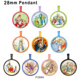 10pcs/lot  rabbit  glass picture printing products of various sizes  Fridge magnet cabochon