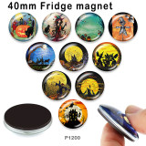 10pcs/lot Halloween  scarecrow  glass picture printing products of various sizes  Fridge magnet cabochon