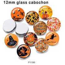 10pcs/lot Halloween  skull  glass picture printing products of various sizes  Fridge magnet cabochon