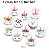10pcs/lot  Unicorn  glass picture printing products of various sizes  Fridge magnet cabochon