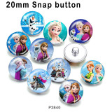 10pcs/lot  princess  glass picture printing products of various sizes  Fridge magnet cabochon