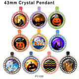10pcs/lot Halloween  glass picture printing products of various sizes  Fridge magnet cabochon