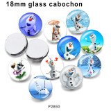 10pcs/lot  Snowman  glass picture printing products of various sizes  Fridge magnet cabochon