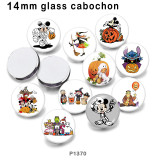 10pcs/lot  Halloween   glass picture printing products of various sizes  Fridge magnet cabochon