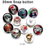 10pcs/lot Halloween  skull  glass picture printing products of various sizes  Fridge magnet cabochon