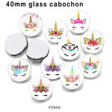 10pcs/lot  Unicorn  glass picture printing products of various sizes  Fridge magnet cabochon